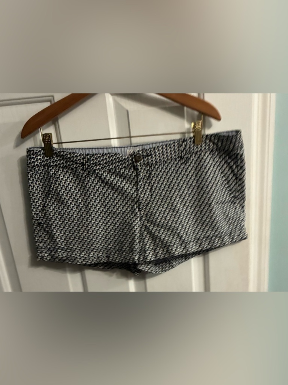 SO Black and White Geometric Bermuda Shorts